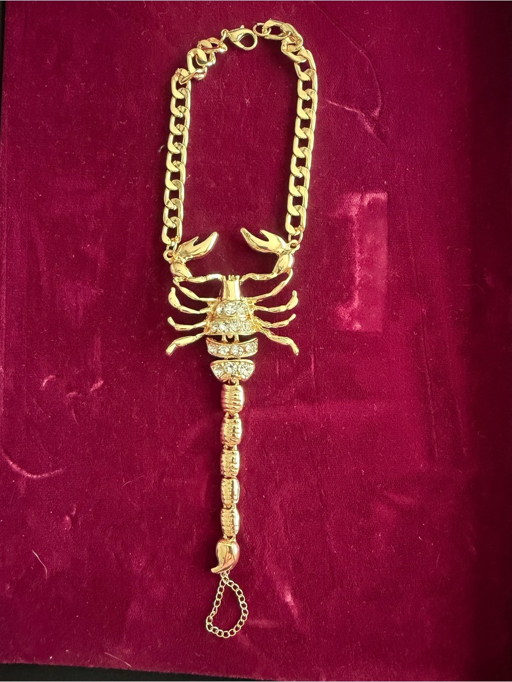 Gold Tone Scorpion Statement Necklace - Women Jewelry